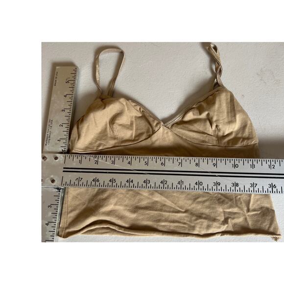 Cotton Spandex Los Angeles Apparel Tan Color Women Top Size Medium - Picture 5 of 5
